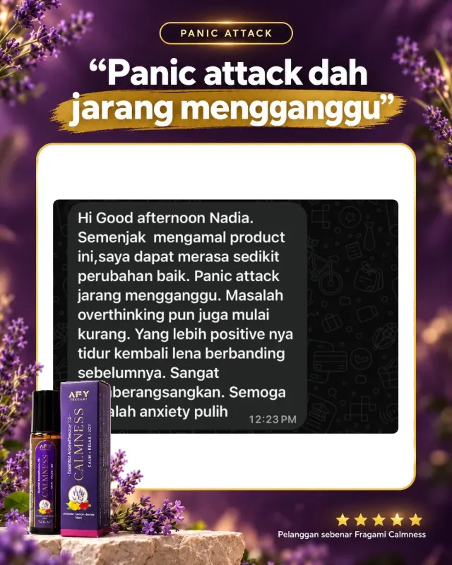 Testimoni pelanggan Fragami Calmness