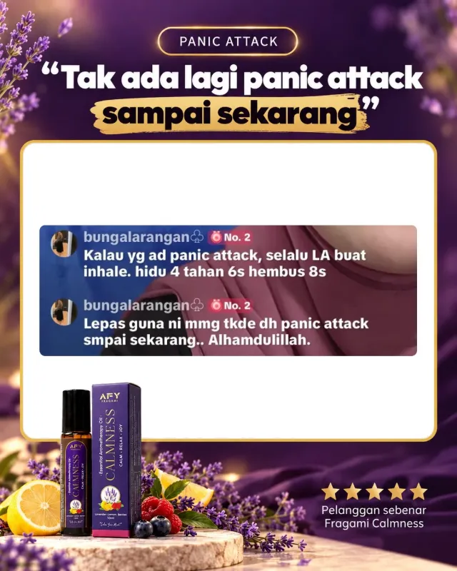 Testimoni pelanggan Fragami Calmness