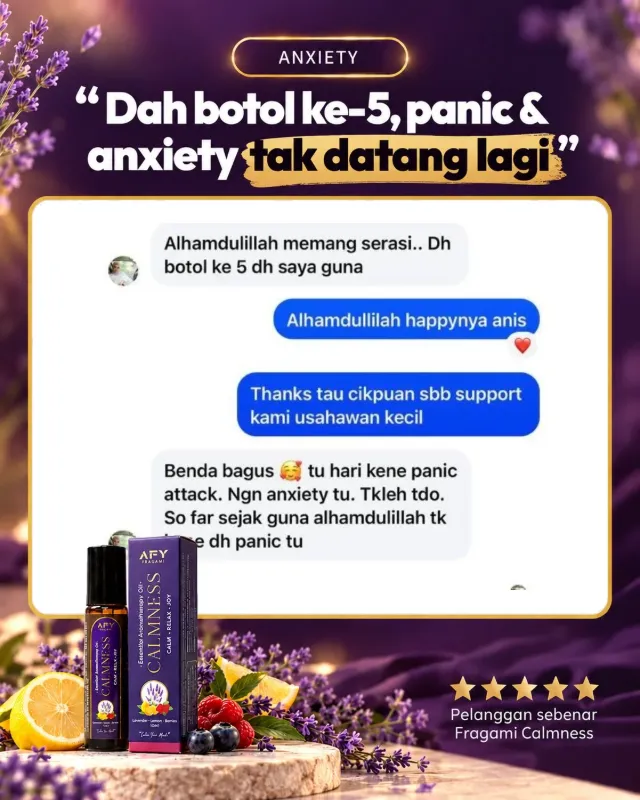 Testimoni pelanggan Fragami Calmness